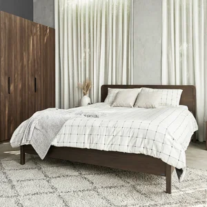 Giường Ngủ Gỗ Tràm DALUMD Màu Nâu Hạnh Nhân